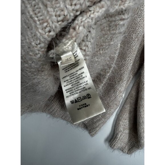 Free People Cardigan Medium Womens Creme Brulee Fuzzy Oversized Sweater Soft - Picture 4 of 6